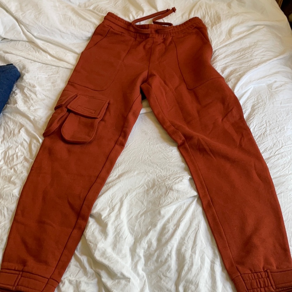 Orange asos cargo joggers